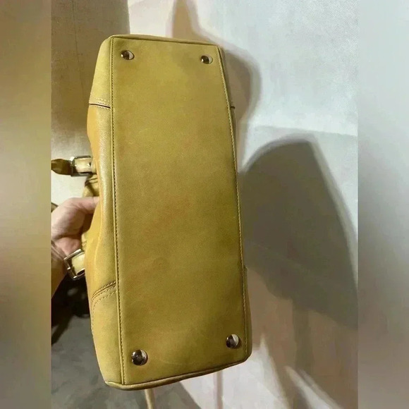 Coach Hamilton Tan Camel Leather Tote Bag w/ Strap & Fob D1093-F13811 *CLEAN* - Picture 8 of 11